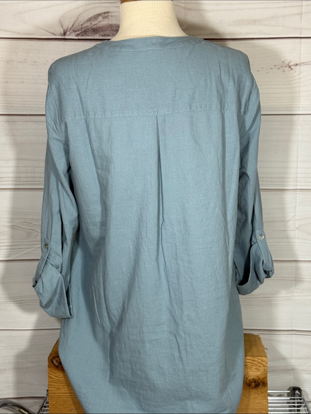 NWT Soft Surroundings Arona Blue Lillith Tunic Top Size Large - Picture 5 of 8